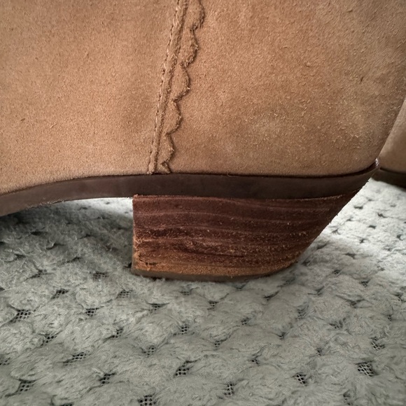 Crown & Ivy Tan Suede Ankle Boots - Picture 5 of 7